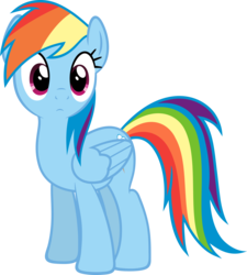 Size: 5395x6000 | Tagged: safe, artist:slb94, rainbow dash, 28 pranks later, g4, absurd resolution, confused, cute, frown, simple background, transparent background, vector
