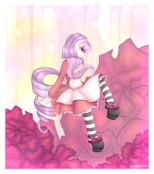 Size: 1500x1700 | Tagged: safe, artist:rainbowhitter, oc, oc only, semi-anthro, clothes, socks, solo, striped socks