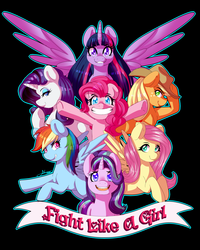 Size: 1280x1600 | Tagged: safe, artist:fatcakes, applejack, fluttershy, pinkie pie, rainbow dash, rarity, starlight glimmer, twilight sparkle, alicorn, pony, g4, mane six, shirt design, twilight sparkle (alicorn)