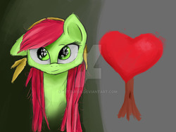 Size: 1024x768 | Tagged: safe, artist:kettufox, tree hugger, g4, bust, cutie mark, female, portrait, solo, watermark