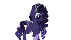 Size: 819x460 | Tagged: safe, artist:haillee, oc, oc only, commission, galaxy mane, ms paint, simple background, smiling, solo