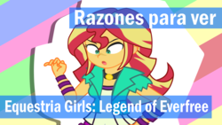 Size: 2139x1203 | Tagged: safe, artist:minusclass, aria blaze, sunset shimmer, equestria girls, g4, clothes swap, female, solo, spanish, translated in the comments