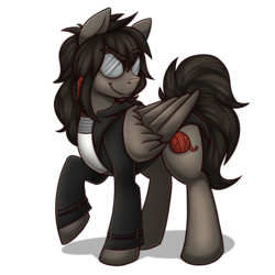 Size: 2160x2160 | Tagged: safe, artist:deyogee, oc, oc only, oc:scriabin, pony, clothes, glasses, high res, ponified, simple background, solo, transparent background