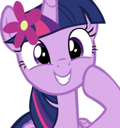 Size: 10481x11195 | Tagged: safe, artist:cyanlightning, twilight sparkle, alicorn, pony, flutter brutter, g4, .svg available, absurd resolution, cute, female, flower, flower in hair, folded wings, mare, simple background, solo, transparent background, twiabetes, twilight sparkle (alicorn), vector