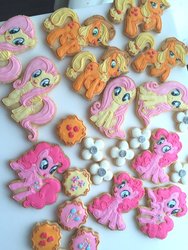 Size: 600x800 | Tagged: safe, applejack, fluttershy, pinkie pie, g4, cookie, food, irl, photo