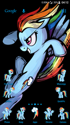 Size: 720x1280 | Tagged: safe, screencap, rainbow dash, android, pony, g4, homescreen, phone, phone wallpaper