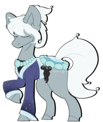 Size: 1024x1212 | Tagged: safe, artist:vegas-liights, oc, oc only, original species, pond pony, clothes, eyes closed, raised hoof, simple background, solo, transparent background