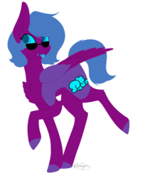 Size: 2224x2719 | Tagged: safe, artist:ohhoneybee, oc, oc only, pegasus, pony, female, high res, mare, simple background, solo, sunglasses, tongue out, transparent background