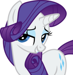 Size: 3694x3808 | Tagged: safe, artist:limedazzle, rarity, pony, 28 pranks later, g4, female, high res, lidded eyes, show accurate, simple background, smiling, solo, transparent background, vector