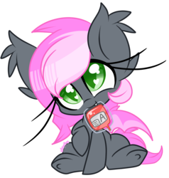 Size: 2500x2627 | Tagged: safe, artist:starlightlore, oc, oc only, oc:heartbeat, bat pony, pony, blood, cute, female, filly, high res, solo, wingding eyes