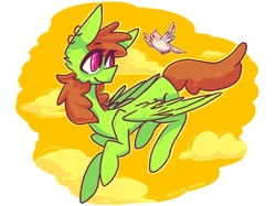 Size: 2051x1538 | Tagged: safe, artist:mentalphase, oc, oc only, oc:alaska, bird, pegasus, pony, female, flying, mare