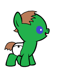 Size: 465x572 | Tagged: artist needed, safe, oc, oc only, oc:ian, earth pony, pony, baby, baby pony, base used, blue eyes, colt, diaper, looking up, male, ms paint, open mouth, simple background, smiling, solo, white background, younger