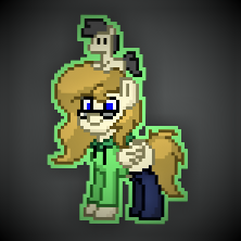 Size: 222x222 | Tagged: safe, oc, oc only, pegasus, pony, pony town, clothes, cute, glasses, hoodie, plushie, ponysona