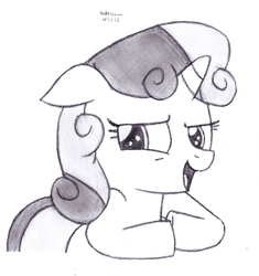 Size: 2192x2328 | Tagged: safe, artist:drchrisman, sweetie belle, pony, g4, female, high res, solo, traditional art