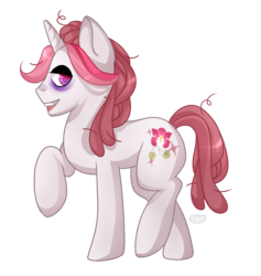 Size: 783x825 | Tagged: safe, artist:blushingbats, artist:zappyfish, oc, oc only, pony, unicorn, raised hoof, simple background, solo, transparent background