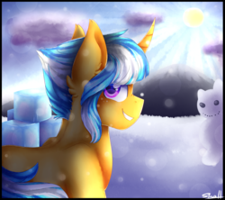 Size: 2251x2000 | Tagged: safe, artist:cloud-drawings, oc, oc only, oc:passion freeze, pony, commission, high res, solo