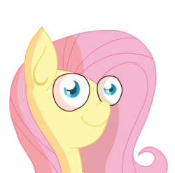 Size: 2142x2119 | Tagged: safe, artist:laserpewpewrblx, fluttershy, pony, g4, bust, faic, female, high res, portrait, simple background, smiling, solo, transparent background