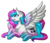 Size: 3500x3000 | Tagged: safe, artist:amazing-artsong, oc, oc only, oc:shimmer strike, pegasus, pony, colored pupils, colored wings, ear fluff, female, high res, looking up, mare, multicolored wings, prone, simple background, smiling, solo, transparent background, underhoof