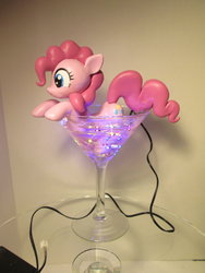Size: 1024x1365 | Tagged: safe, artist:earthenpony, pinkie pie, earth pony, pony, g4, craft, cup, cup of pony, figure, irl, micro, photo, sculpture, solo, traditional art, wires