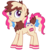 Size: 1377x1419 | Tagged: safe, artist:thebowtieone, oc, oc only, oc:colour cakes, food pony, original species, female, food, mare, simple background, snaggletooth, solo, transparent background