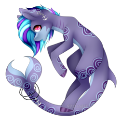Size: 1024x1027 | Tagged: safe, artist:itsizzybel, oc, oc only, oc:mako, original species, shark pony, colored pupils, simple background, solo, transparent background