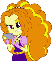 Size: 1856x2186 | Tagged: safe, artist:robocheatsy, adagio dazzle, equestria girls, g4, cellphone, female, gritted teeth, phone, simple background, solo, transparent background