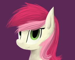 Size: 1600x1290 | Tagged: safe, artist:pieverous666, roseluck, pony, g4, bust, female, looking at you, portrait, simple background, solo