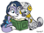 Size: 1024x768 | Tagged: safe, artist:chaoskomori, artist:wolfn85, zecora, zebra, g4, book, crossover, cute, lupe, lupe wolf, reading, simple background, sitting, smiling, sonic the hedgehog (series), spellbook, transparent background