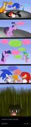 Size: 1024x4216 | Tagged: safe, artist:penguin04, rainbow dash, spike, twilight sparkle, alicorn, pony, g4, comic, crossover, doctor eggman, high res, impact silhouette, knuckles the echidna, male, miles "tails" prower, sonic the hedgehog, sonic the hedgehog (series), twilight sparkle (alicorn)