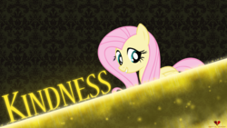 Size: 1920x1080 | Tagged: safe, artist:anxet, artist:mentalsuicide1, part of a set, fluttershy, pegasus, pony, g4, female, mare, signature, smiling, solo, vector, wallpaper