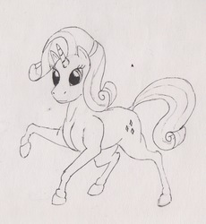 Size: 1287x1396 | Tagged: safe, artist:mackeroth, rarity, pony, g4, drawing, female, hoers, pencil drawing, sketch, solo, traditional art