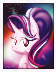 Size: 2551x3299 | Tagged: safe, artist:iflysna94, starlight glimmer, pony, g4, autograph card, female, high res, solo