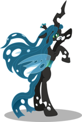 Size: 1350x2000 | Tagged: safe, artist:seahawk270, queen chrysalis, changeling, changeling queen, g4, crown, fan series, female, guardians of harmony, jewelry, rearing, regalia, simple background, solo, toy, toy interpretation, transparent background, vector