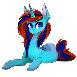 Size: 1000x1000 | Tagged: safe, artist:mentalphase, oc, oc only, pony, unicorn, colored pupils, female, mare, prone, simple background, solo, transparent background