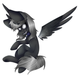 Size: 1024x999 | Tagged: safe, artist:fizzy2014, oc, oc only, alicorn, pegasus, pony, alicorn oc, empty eyes, floating wings, impossibly large ears, male, no catchlights, simple background, solo, stallion, transparent background