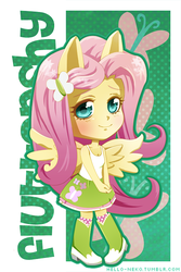 Size: 500x750 | Tagged: safe, artist:starbearstudio, fluttershy, equestria girls, g4, boots, chibi, colored pupils, female, high heel boots, ponied up, solo, wings