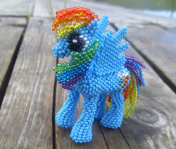 Size: 1500x1268 | Tagged: safe, artist:some-dreamer, rainbow dash, pony, g4, beads, irl, photo, solo