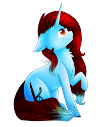 Size: 709x886 | Tagged: safe, artist:twinkepaint, oc, oc only, pony, unicorn, female, floppy ears, mare, raised hoof, simple background, solo, white background