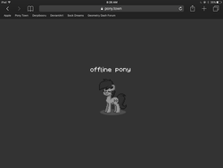 Size: 2048x1536 | Tagged: safe, oc, oc only, oc:offline, pony, pony town, oh crap, safari, solo