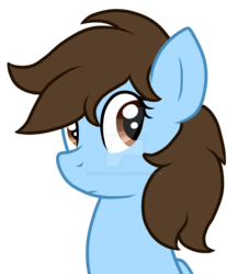 Size: 1024x1126 | Tagged: safe, artist:sketchthebluepegasus, oc, oc only, oc:sketch, pegasus, pony, bust, female, mare, portrait, simple background, solo, transparent background, watermark
