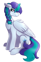 Size: 1205x1800 | Tagged: safe, artist:monnarcha, oc, oc only, pegasus, pony, braid, female, mare, simple background, solo, transparent background