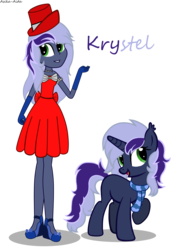 Size: 2548x3667 | Tagged: safe, artist:asika-aida, oc, oc only, oc:krystel, equestria girls, g4, clothes, dress, hat, high res, scarf