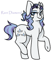 Size: 586x669 | Tagged: safe, artist:moonabelle, oc, oc only, oc:rare diamond, pony, unicorn, chest fluff, female, mare, next generation, offspring, parent:fancypants, parent:rarity, parents:raripants, simple background, solo, white background