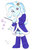 Size: 600x932 | Tagged: safe, artist:mayorlight, trixie, equestria girls, g4, boots, female, looking at you, magic, magic wand, simple background, smiling, solo, traditional art, winter coat