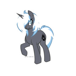 Size: 1000x1000 | Tagged: safe, artist:basykail, oc, oc only, oc:coldy gift, pony, unicorn, female, mare, raised hoof, simple background, solo, transparent background