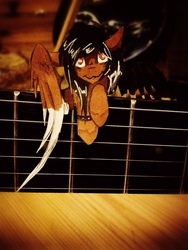 Size: 3120x4160 | Tagged: safe, artist:scootiegp, oc, oc only, pony, guitar, high res, irl, photo, solo