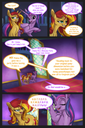 Size: 600x900 | Tagged: safe, artist:alorix, sunset shimmer, twilight sparkle, alicorn, pony, g4, comic, search for twilight, twilight sparkle (alicorn)