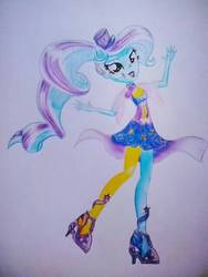 Size: 480x640 | Tagged: safe, artist:juliafluffy, trixie, equestria girls, g4, my little pony equestria girls: rainbow rocks, clothes, female, solo, traditional art