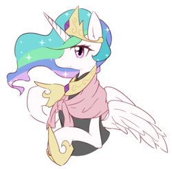 Size: 1905x1875 | Tagged: safe, artist:akainu_pony, princess celestia, alicorn, pony, g4, clothes, female, looking at you, shawl, simple background, solo, white background