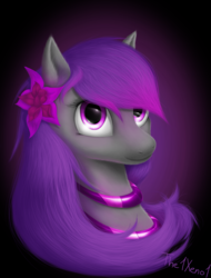 Size: 1057x1394 | Tagged: safe, artist:the1xeno1, oc, oc only, pony, bust, female, flower, flower in hair, mare, portrait, solo
